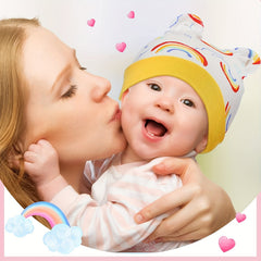 3pcs Bear Ears Infant Hats Baby Boy Girl Toddler Hats Beanie Cap