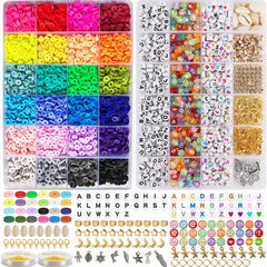DIY 24 Colors Soft Pottery Beaded Bracelet Necklace Kit