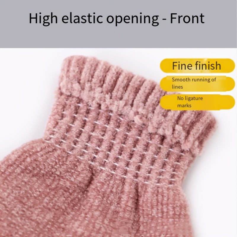 1 Pair Warm Five Fingers Winter Sport Gloves