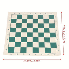Portable PVC Leather Chess Board 34 13 58inch Soft Rollable Mat