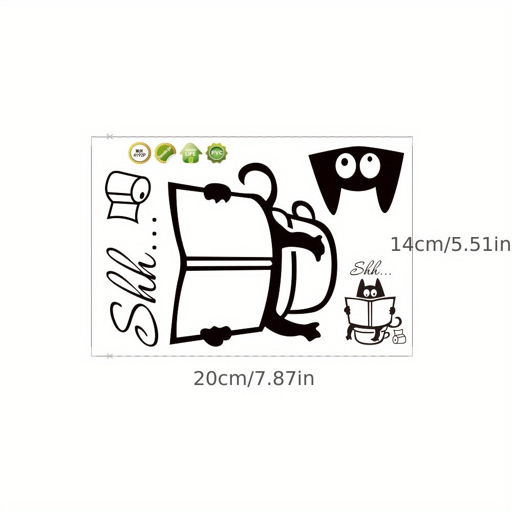 Cat Toilet Sticker Wall Sticker for Decoration