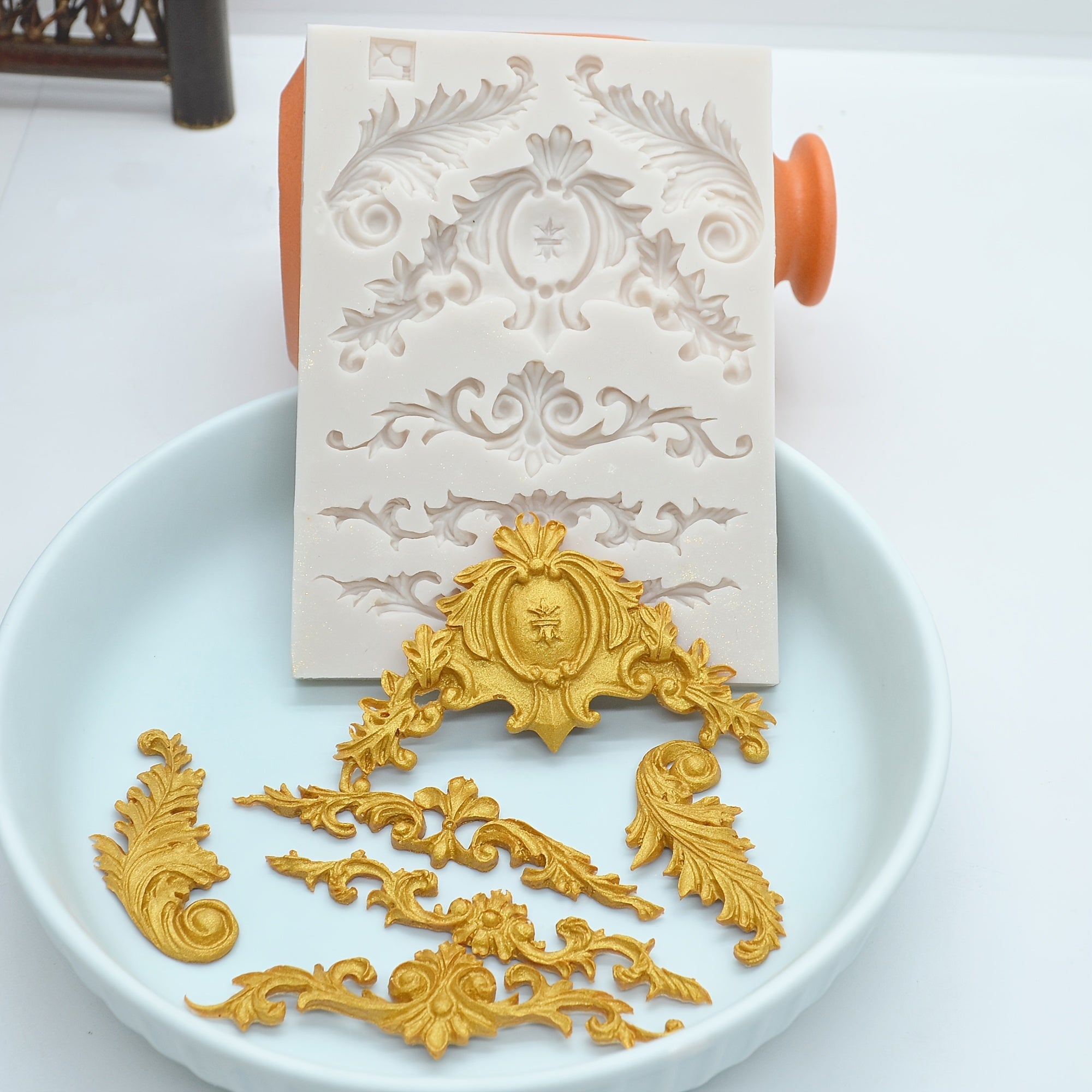 Retro Lace Silicone Mold Resin Baking Tool DIY Cake Pastry Fondant Moulds