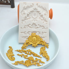 Retro Lace Silicone Mold Resin Baking Tool DIY Cake Pastry Fondant Moulds
