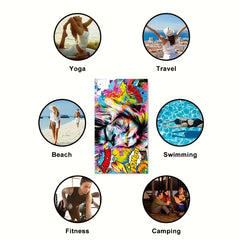 Colorful Double-Sided Beach Towel 150x59.5in
