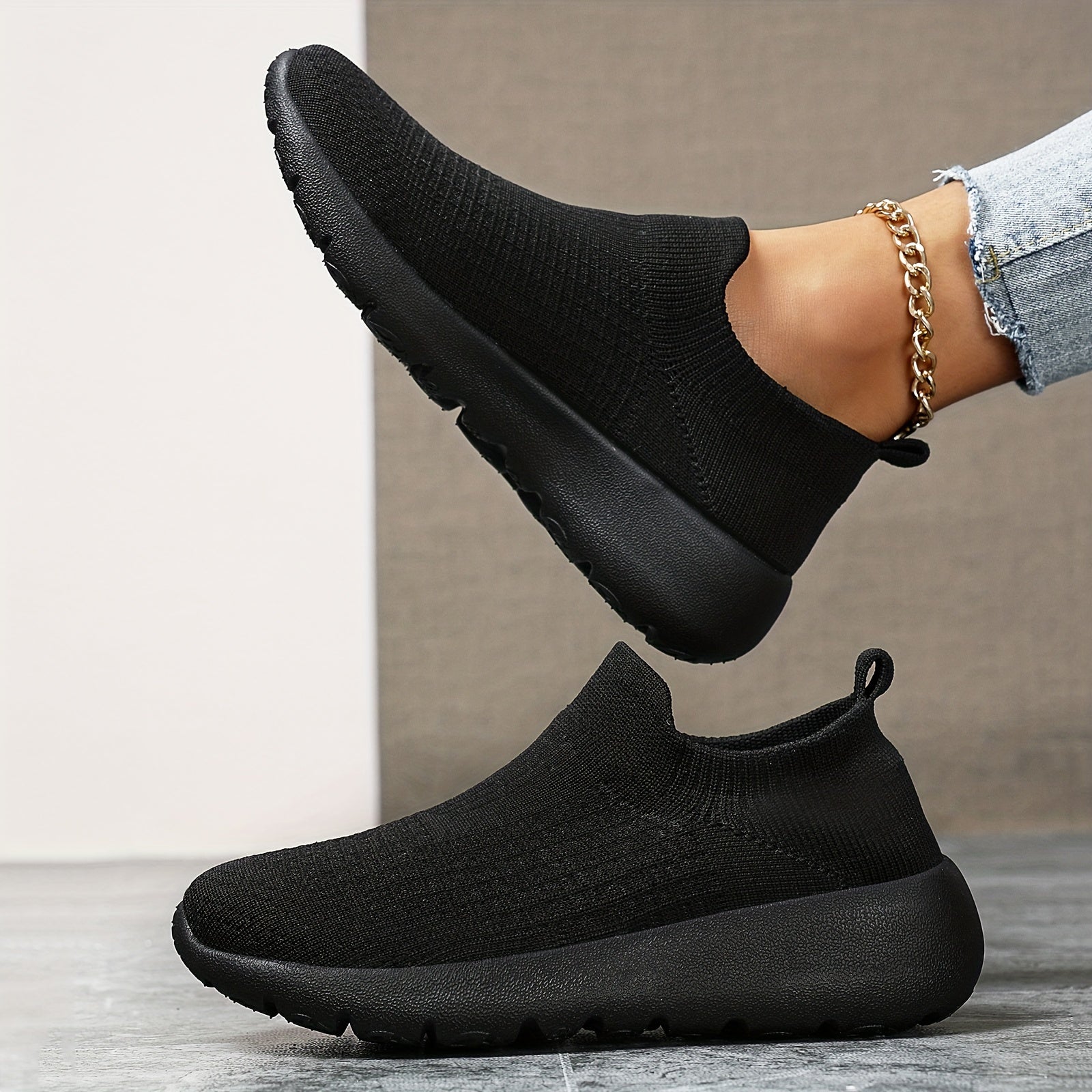 Thick Bottom Heighten Running Shoes Mesh Breathable
