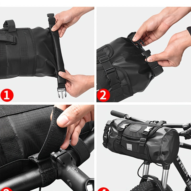 Bike Front Bag Mesh Cloth Plaid Cloth Riding Equipment Bag