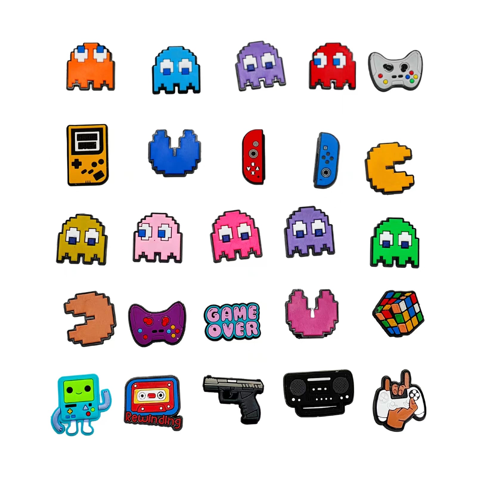 25pcs Funny Shoe Decorations Charms For Clogs Jibtz Slides Sandals