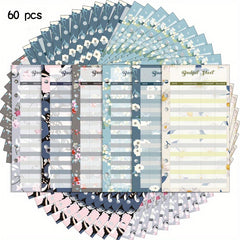 60pcs Budget Binder Paper Refill for Cash Envelopes