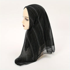 Solid Hot Stamping Scarf Thin Breathable Hijab Shawl Classic Head Wrap Women Tur
