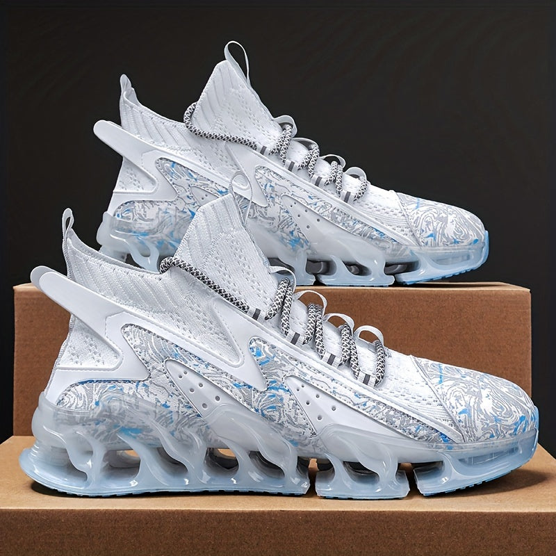 Men's Block Blade Sneakers Breathable Shock Absorption Running Shoes