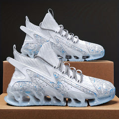 Men's Block Blade Sneakers Breathable Shock Absorption Running Shoes