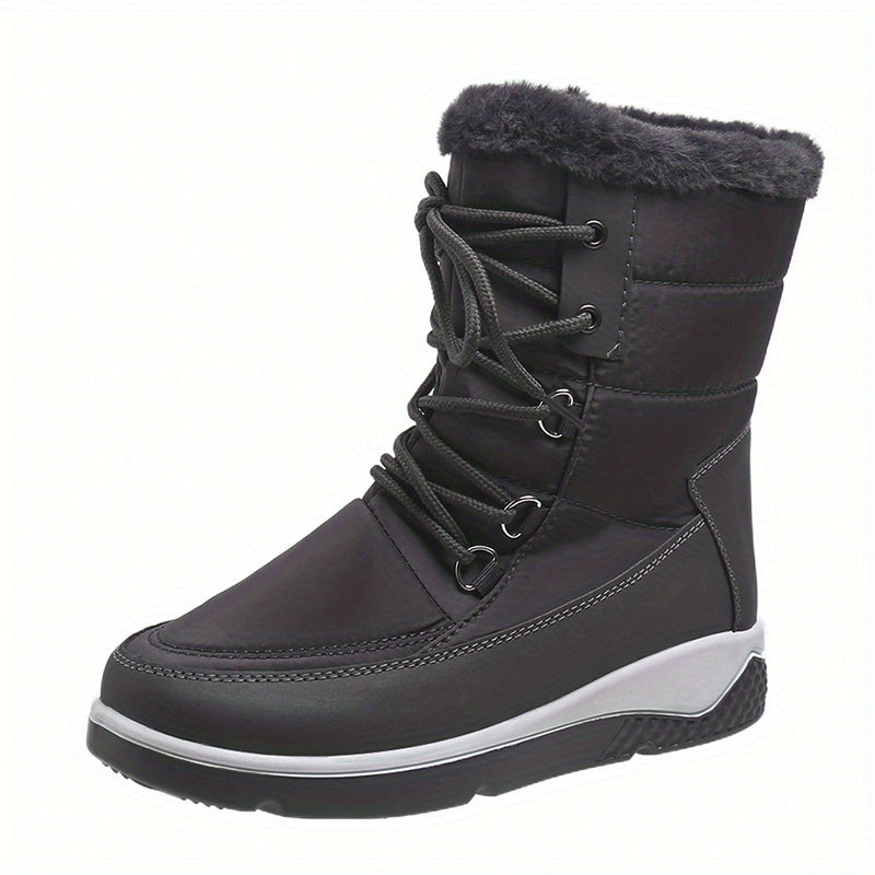 Women's Winter Snow Boots Waterproof Fleece Lined Non Slip Mid Calf