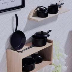 7pcs Mini Kitchen Set Metal Material for Dollhouses DIY Model Accessories
