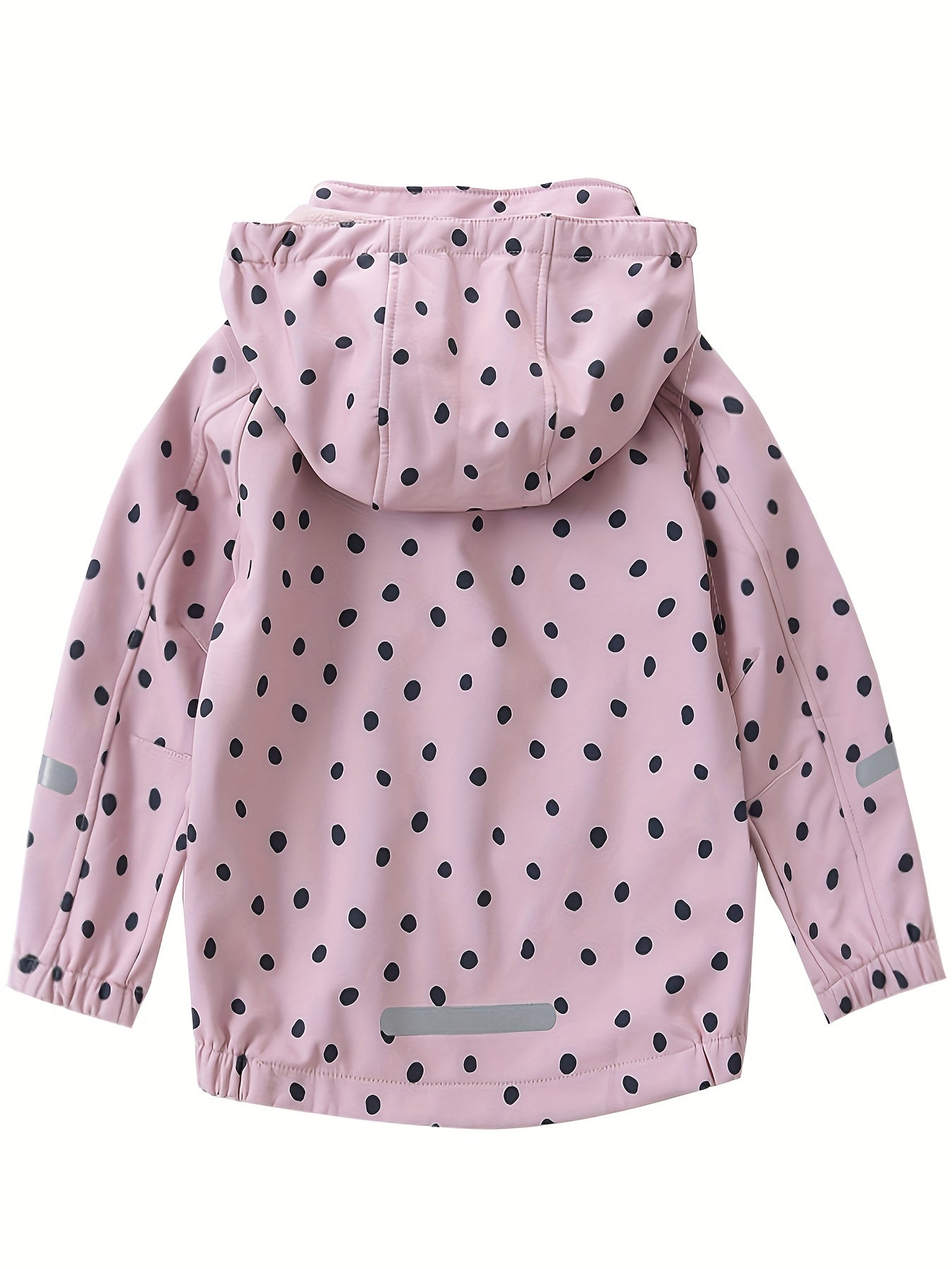 Girl's Soft Shell Hooded Jacket - Windproof & Waterproof Zip Up Fleece