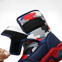 Kids Snow Boots Boys Girls Winter Boots Warm Outdoor Boots Grey Green