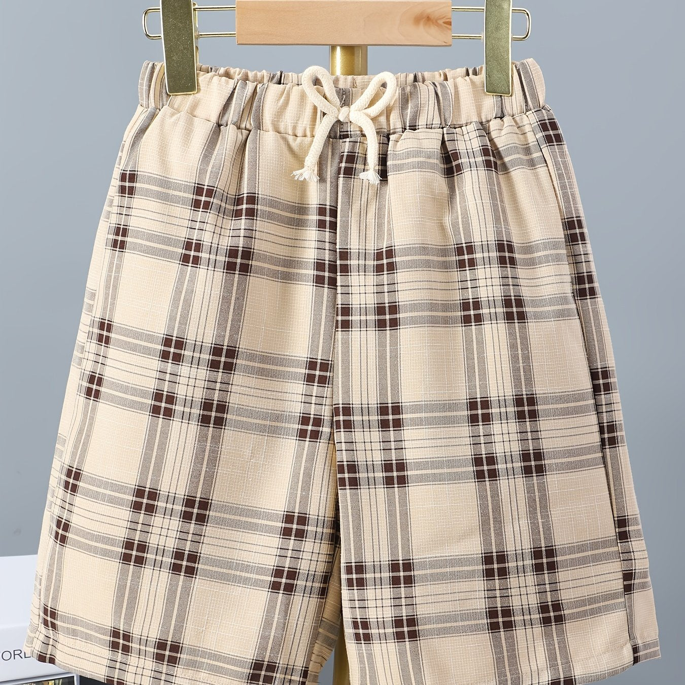 Boys Plaid Shorts Summer Kids Clothes