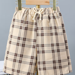 Boys Plaid Shorts Summer Kids Clothes