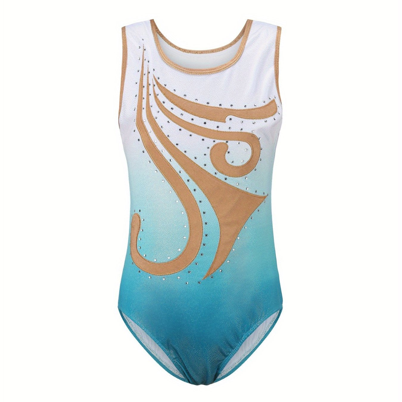 Girls Sleeveless Gymnastics Romper Stretchy Dance Suit