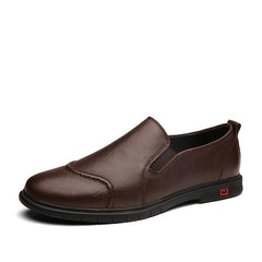 Men Leather Loafer Shoes Slip On Lightweight Dress Shoes Durable