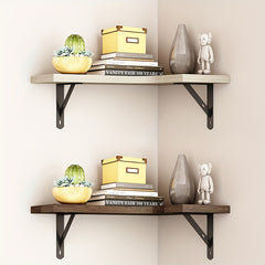 Wooden Wall Corner Shelves Storage Display Stand Home Office Decor