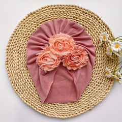 Baby Girl Sunflower Beaded Hat Elastic Soft