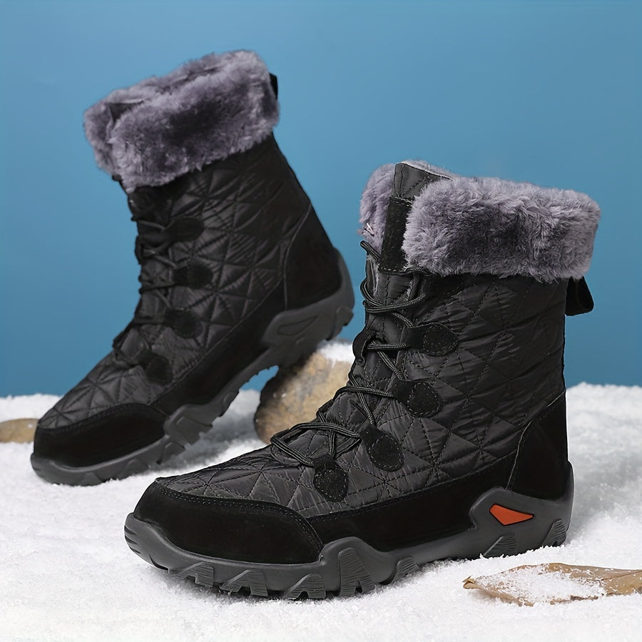 Men's Winter Snow Boots with Thermal Fuzzy Lining