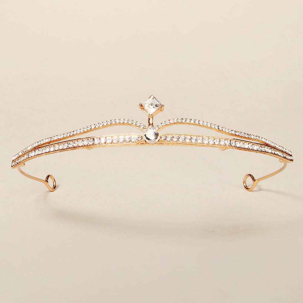 Rhinestone Thin Crown Hairband Wedding Birthday Cosplay Hair Accessories