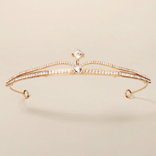 Rhinestone Thin Crown Hairband Wedding Birthday Cosplay Hair Accessories