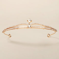 Rhinestone Thin Crown Hairband Wedding Birthday Cosplay Hair Accessories