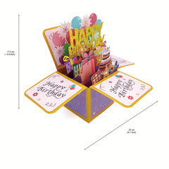 Happy Birthday Pop Up Card For Women Men Funny Bday Gift For Students