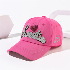 Letter Love Patch Baseball Cap Sparkling Women's Sports Hats