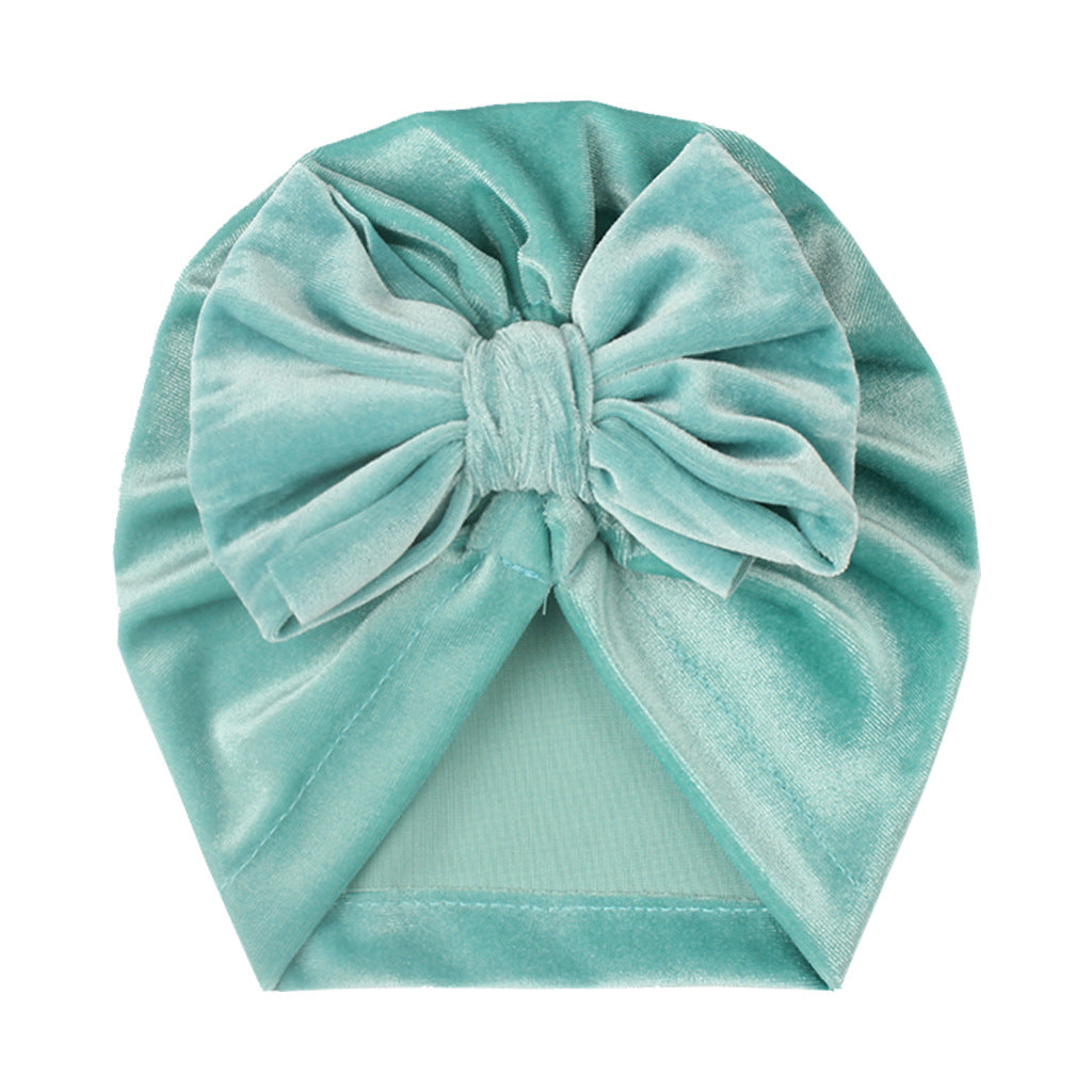 Velvet Bow Cap for Baby Girls - Holiday Party Photography Props