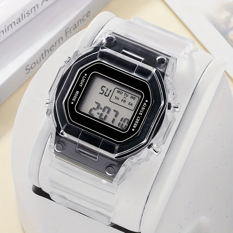 Sports Gray Digital Silicone Watch
