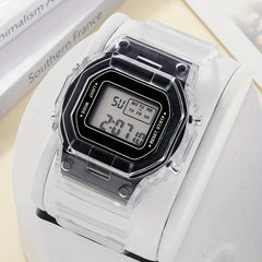 Sports Gray Digital Silicone Watch