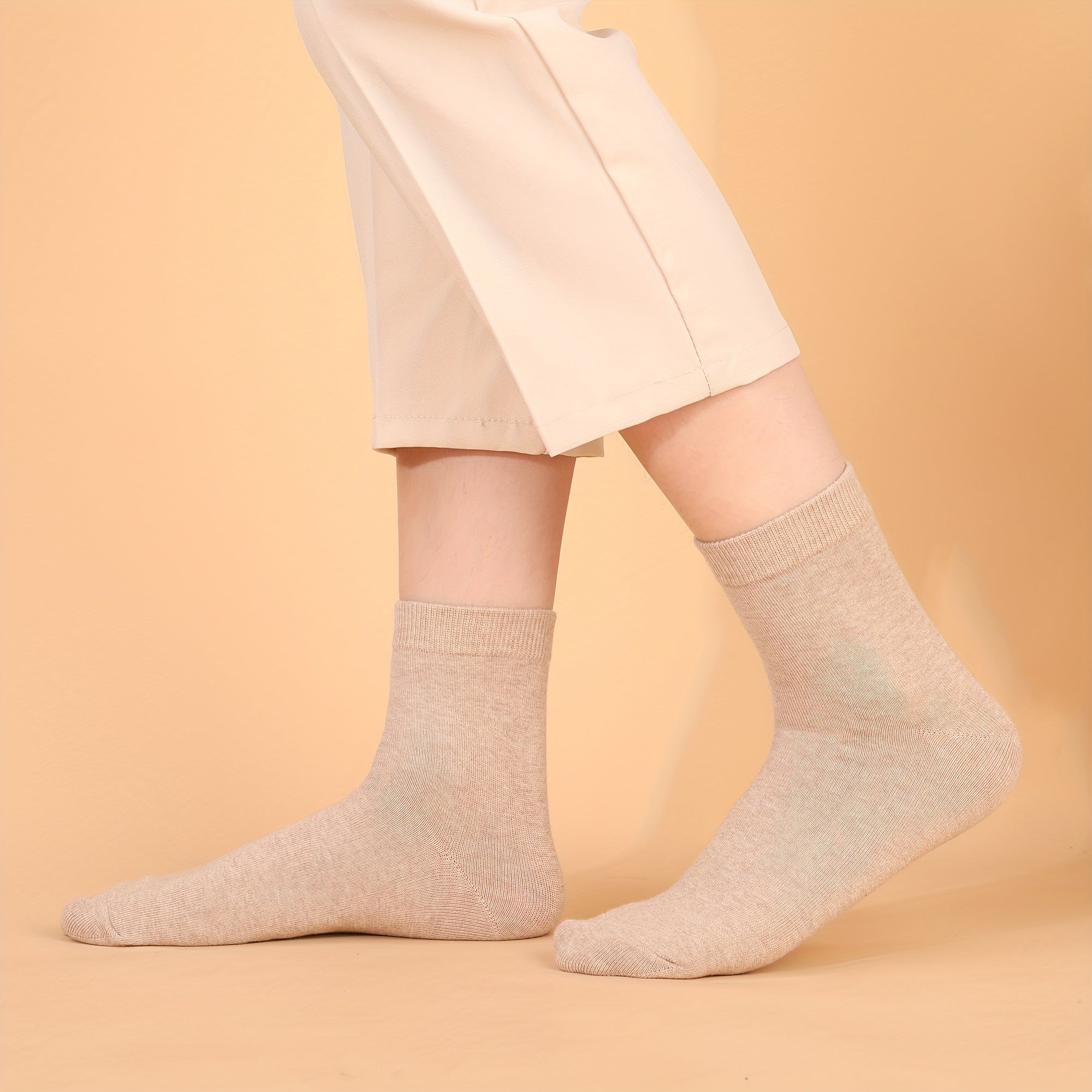5 Pairs Soft Crew Socks Women's Stockings