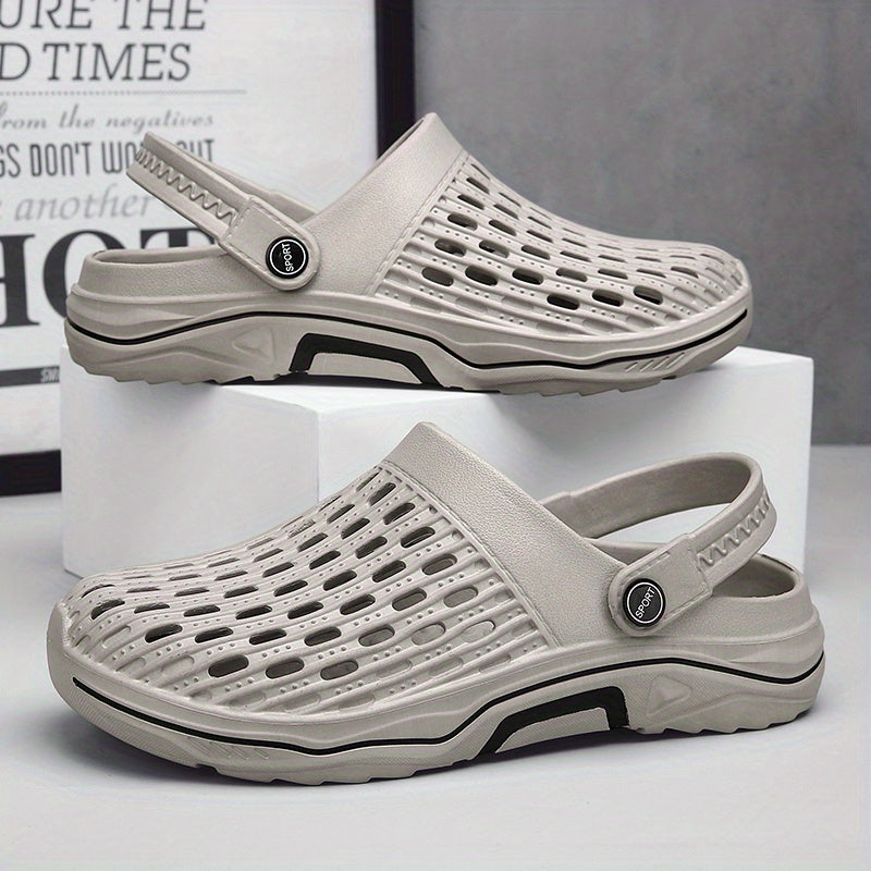 Men's Lightweight Comfy Clogs Hollow Out Non Slip Garden Shoes