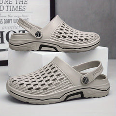 Men's Lightweight Comfy Clogs Hollow Out Non Slip Garden Shoes