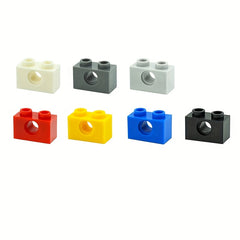 30pcs Building Blocks 1x2 with Hole Thick Classic Kids DIY Toy