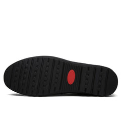 CLOHOO Personalized Leather Loafer Shoes Lightweight Rubber Sole