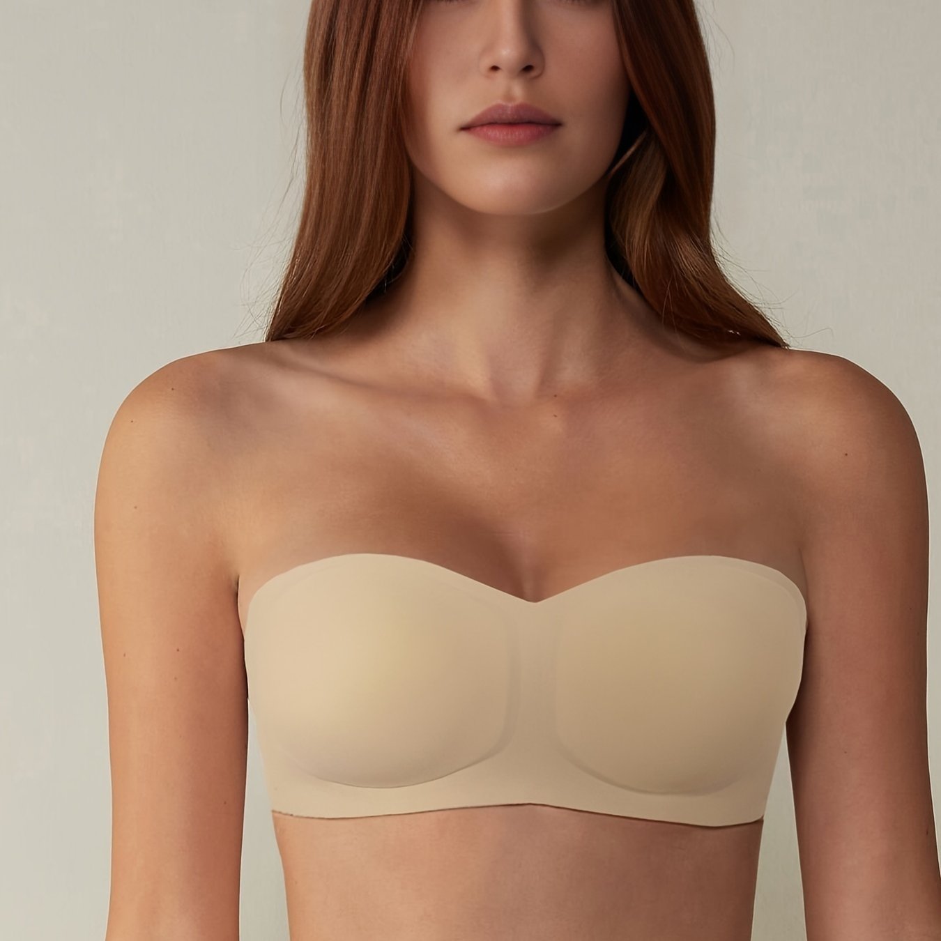 Strapless Bandeau Bra Seamless Wireless Full Coverage Bra