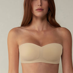 Strapless Bandeau Bra Seamless Wireless Full Coverage Bra