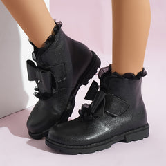 Girls Bowknot Boots Lightweight Non Slip Boots