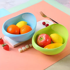 Rice Washing Drain Basket & Filter Set - Plastic Colander & Basin Kit
