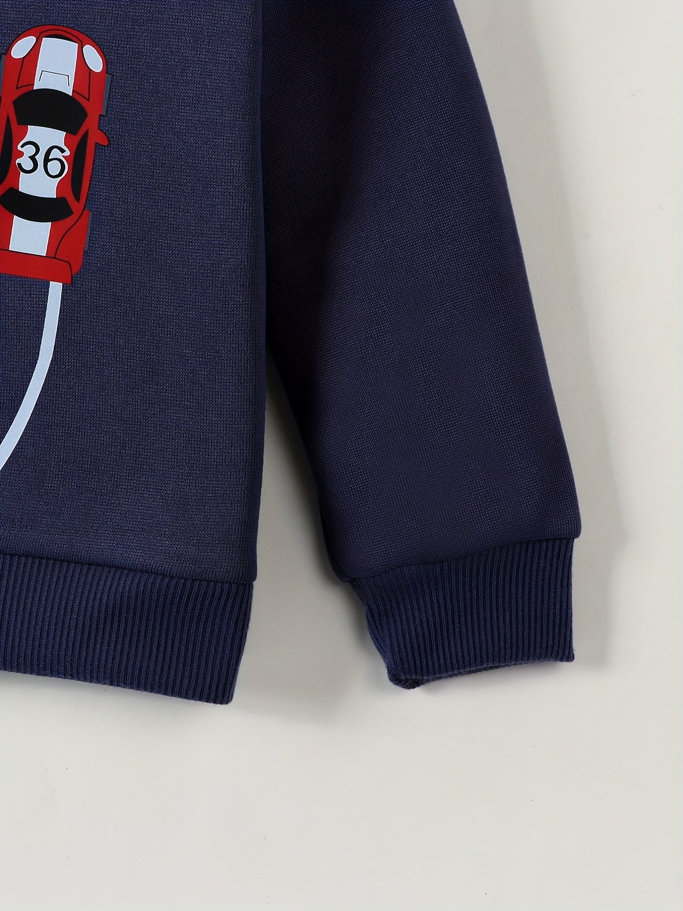 Sports Car Pattern Kid's Thermal Sweatshirt Long Sleeve Top