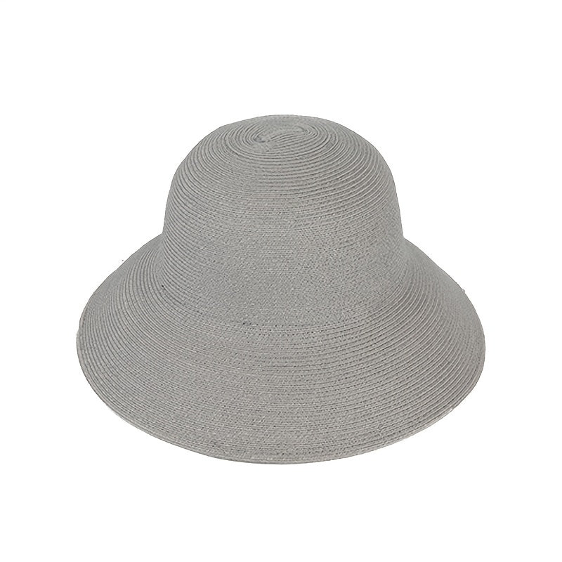 Wide Brim Bucket Hat Straw Sunscreen Fisherman Cap