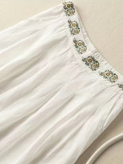 Floral Pattern Wide Leg Pants Casual Loose Pants for Spring & Fall