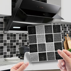 10 Pcs Mosaic Tile Sticker PVC Wallpaper Kitchen Bathroom Decoration