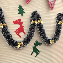 Christmas Rattan Dark Green And Edge Christmas Decoration Strips