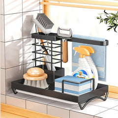 Kitchen Storage Rack Rag Rack Cleaning Tool Storage Rack Draining Basket