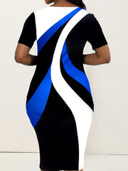 Women's Graphic Print Bodycon Midi Pencil Dress